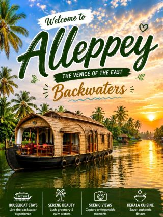 Alleppey Backwaters – The Venice of the East 🌴🚤

Imagine gliding through tranquil waterways surrounded by swaying coconut palms, lush green paddy fields, and charming village life. Welcome to Alleppey (Alappuzha), Kerala's most famous backwater destination and one of India's most breathtaking travel experiences.

Known as the "Venice of the East," Alleppey offers a unique blend of natural beauty, cultural heritage, and relaxing houseboat cruises. Whether you're seeking a romantic getaway, family vacation, or peaceful escape into nature, Alleppey promises unforgettable memories.

Top Attractions in Alleppey

🚤 Alleppey Backwaters
Experience the iconic houseboat cruise through Kerala's serene backwaters. Watch village life unfold along the canals while enjoying authentic Kerala cuisine onboard.

🏖️ Marari Beach
A peaceful and less crowded beach known for golden sands, stunning sunsets, and relaxing coastal vibes.

🌊 Vembanad Lake
The largest lake in Kerala and a paradise for nature lovers, birdwatchers, and photographers.

🏛️ Krishnapuram Palace
Explore Kerala's royal heritage and admire traditional architecture and historic murals.

🌴 Alleppey Canals
Take a canoe ride through narrow waterways and discover local life, fishing villages, and beautiful landscapes.

How to Reach

✈️ By Air
Nearest Airport: Cochin International Airport (COK) – 85 km

🚆 By Train
Alleppey Railway Station (ALPY) is well connected to Kochi, Trivandrum, Chennai, Bangalore, and major Indian cities.

🚌 By Bus
Regular KSRTC and private buses connect Alleppey with Kochi, Munnar, Trivandrum, Kumarakom, and other destinations.

🚗 By Road
A scenic drive through Kerala's villages, coconut groves, and paddy fields makes the journey equally enjoyable.

Budget Guide (Per Person)

💰 Budget Traveler: ₹1,500 – ₹2,500 per day

🏨 Mid-Range Traveler: ₹3,500 – ₹5,500 per day

✨ Luxury Traveler: ₹6,500 – ₹12,000+ per day

Best Time to Visit

🌤️ October to March – Pleasant weather and ideal for houseboat cruises.

🌧️ June to September – Beautiful monsoon scenery and lush greenery.

☀️ April to May – Warm weather with fewer crowds.

Travel Tip

✅ Book your houseboat in advance during peak season (October–February) for the best prices and availability.

Alleppey isn't just a destination—it's an experience of slow travel, peaceful waters, breathtaking sunsets, and authentic Kerala hospitality. Sit back, relax, and let the magic of the backwaters create memories that last a lifetime.

🌴 Relax. Unwind. Cruise Through Paradise.
🚤 Experience the Magic of Alleppey Backwaters!
#travel2026 #travel #alleppey  #alappuzha  #alleppeybackwaters  #keralatourism  #godsowncountry 