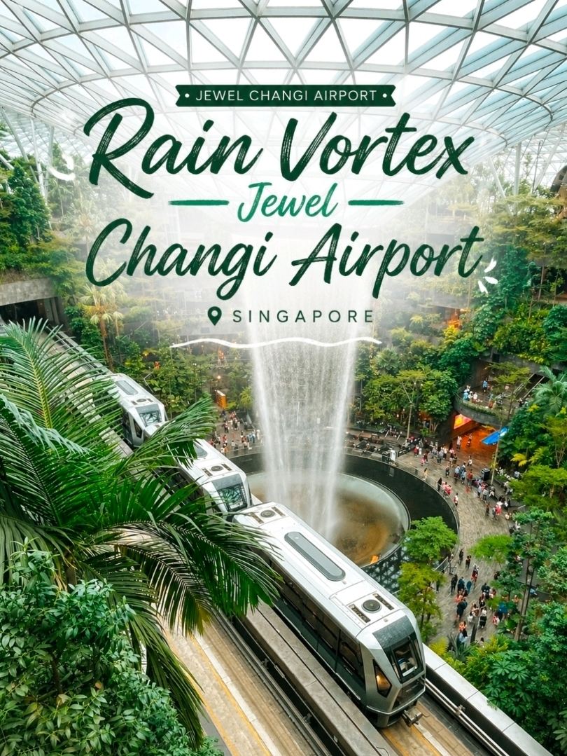 Rain Vortex @ Jewel Changi Airport（ジュエル・チャンギ空港のレイン