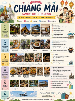 🌿 Chiang Mai 6D5N Family Trip — Our Complete Itinerary 🇹🇭