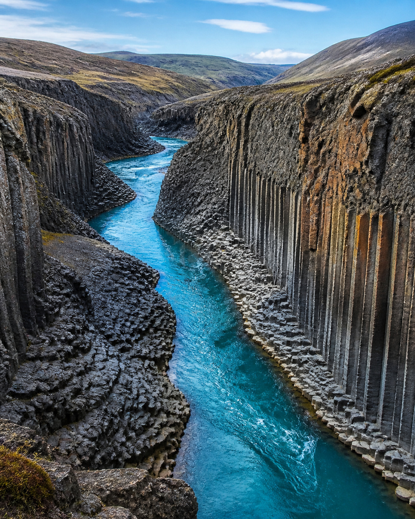🇮🇸 The basalt canyon with impossible blue water - Stuðlagil Canyon