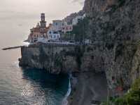 Walking from Minori to Amalfi along the coast 