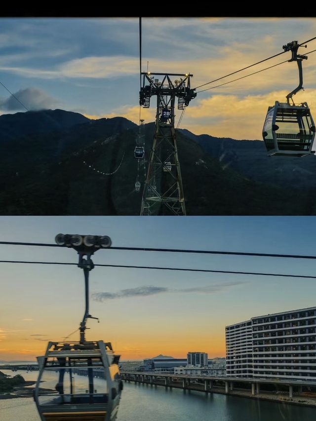 救命香港這個全景纜車上看夕陽太美了