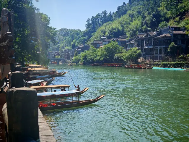 Boating on the Tuo River in Fenghuang Ancient Town