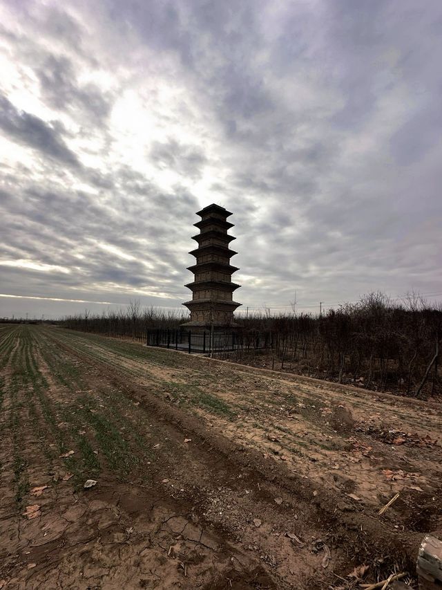 臨猗閭原頭永興寺塔|莊稼地裡的古塔