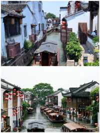 七里三塘坐船漫遊水中，沿途風景美不勝收