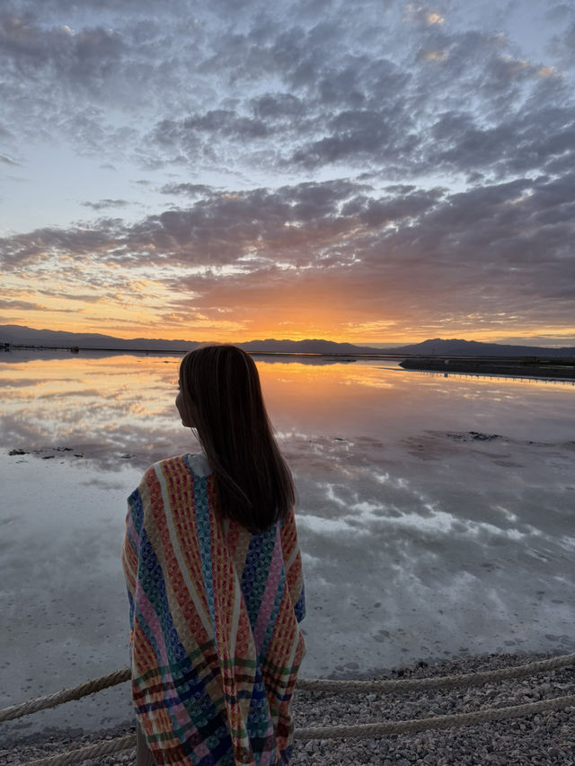 Amazing Sunset at Chaka Salt Lake
