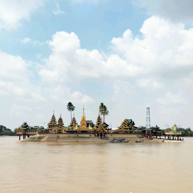 Temple in the middle of river