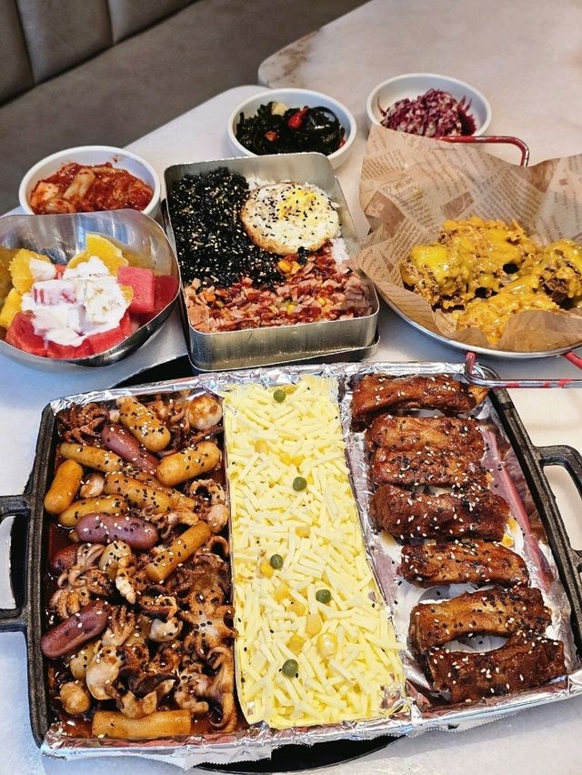 📍深圳必吃！瀑布芝士～韓客萊。芝士排骨🍖