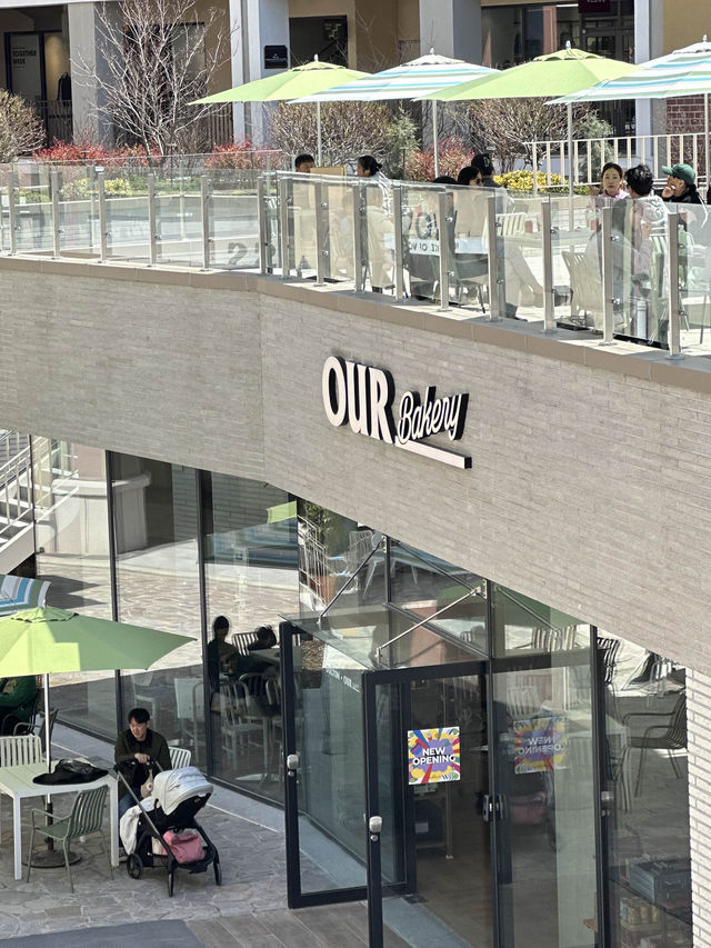 초록색 파라솔과 채광이 좋은 테라스💚 베이커리 카페로 거듭난 경기도 파주 카페투어