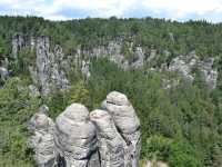 The beauty of the rocks formation at Rathen, Saxon Switzerland National Park