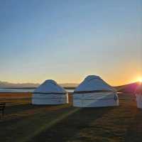 First time staying in a yurt at Song-kul!