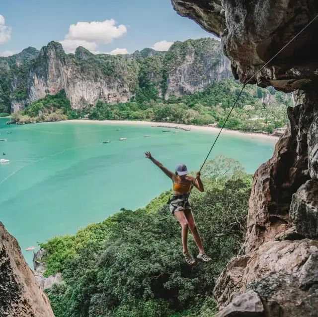 Abseiling at Bat Cave in Railay