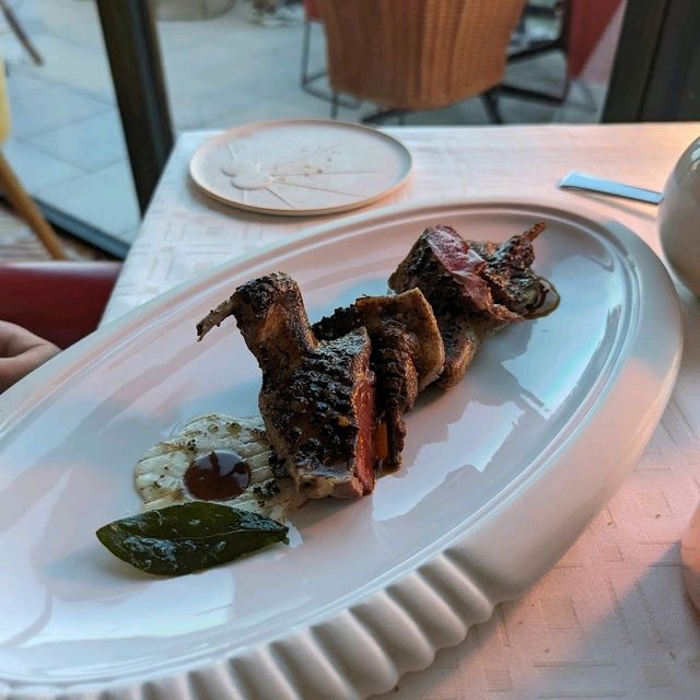 Excellent food and views