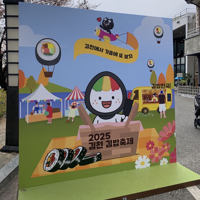 봄에 벚꽃이 만개하는, 김천 연화지 