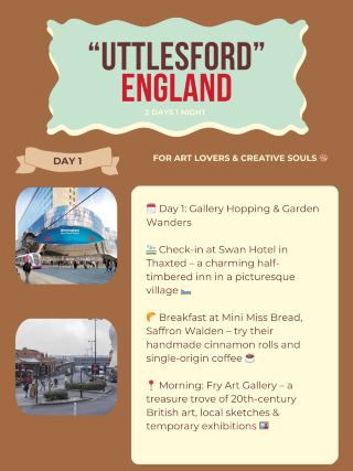 Uttlesford itinerary 🚲✈️
