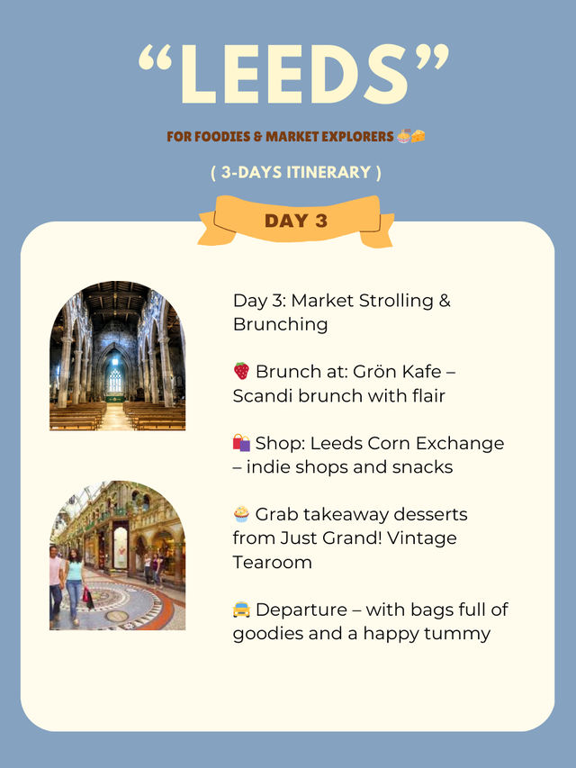 Leeds 3-days itinerary 🙌