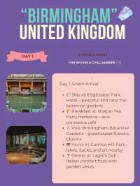 Birmingham 3-days itinerary ❤️