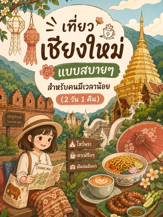 Perjalanan santai ke Chiang Mai untuk mereka yang memiliki waktu terbatas (2 hari, 1 malam).