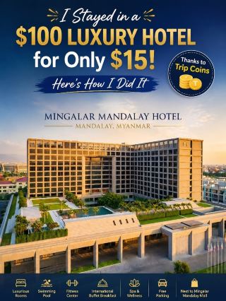 I Stayed in a US$100 Luxury Hotel for Only US$15 – Thanks to Months of Saving Trip Coins! ✨🏨 