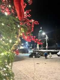 Christmas walking in the old town, Vyborg