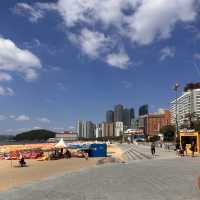 Busan’s best beach, Haeundae Beach 🏝️🌞🌊