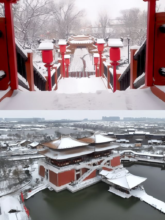 雪落清明上河園，穿越就在一瞬間