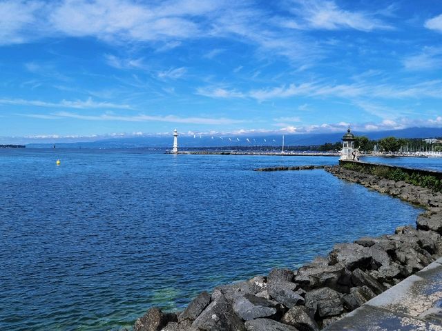 【日內瓦湖】湖天一色，藍得像童話世界