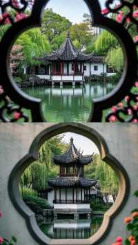 古風園林「窗納天地」清幽雅靜似江南