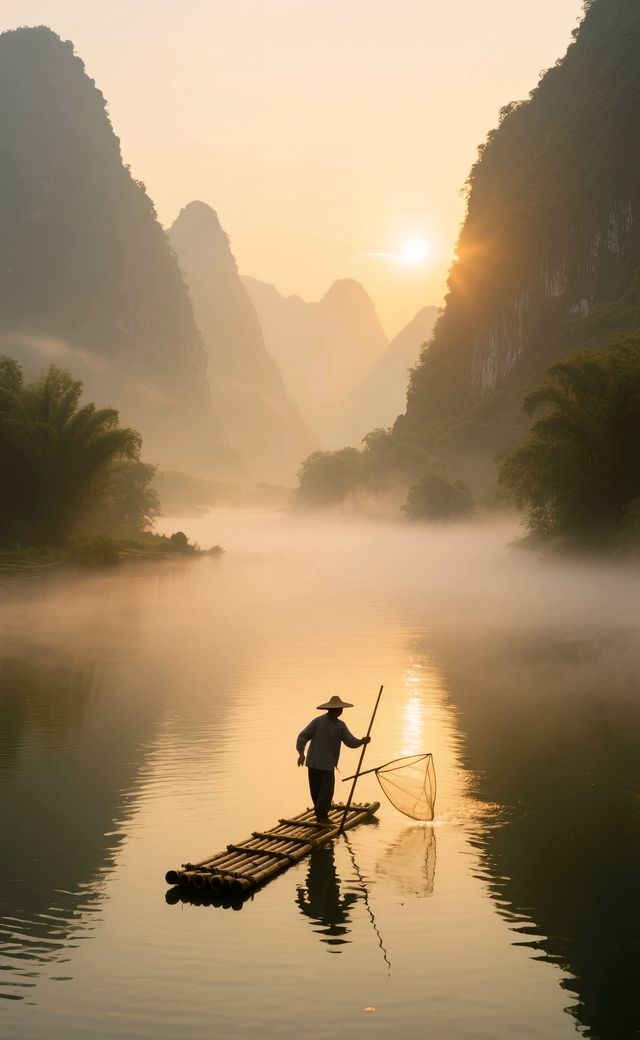 喺桂林嘅山水褶皺裏面，做一場緩慢嘅夢