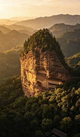At Maijishan, I locked eyes with a Buddha statue for a whole minute