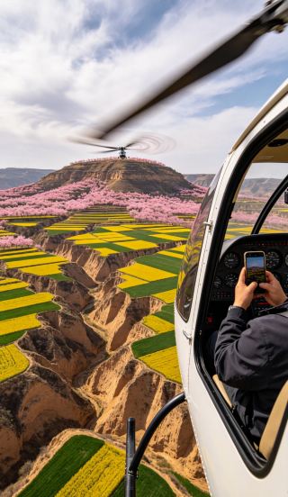 Qingyang in June: Sachets wrapped around hands, planes carrying clouds over the plateau