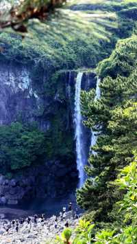 Beautiful Waterfall with Crowded Atmosphere
