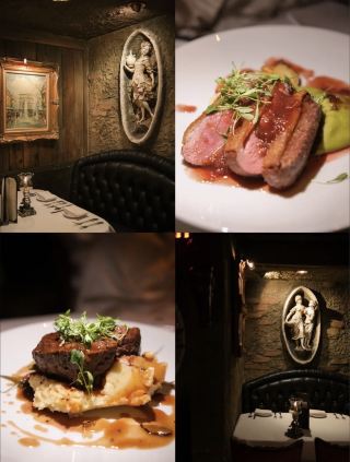 We had a very "European" dinner at the old wine cellar in OC.