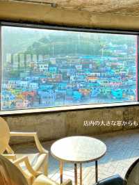 【韓国旅行】釜山・甘川文化村カフェ🩵間近に見える絶景に感動✨