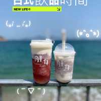 長洲高質台式茶飲店 大推芋泥麻糬鮮奶@胖伴