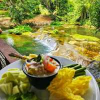 น้ำตกมวกเหล็ก ร้านเด็ด สระบุรี วิวน้ำตก 