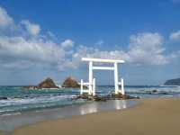 糸島 海裡的白色鳥居