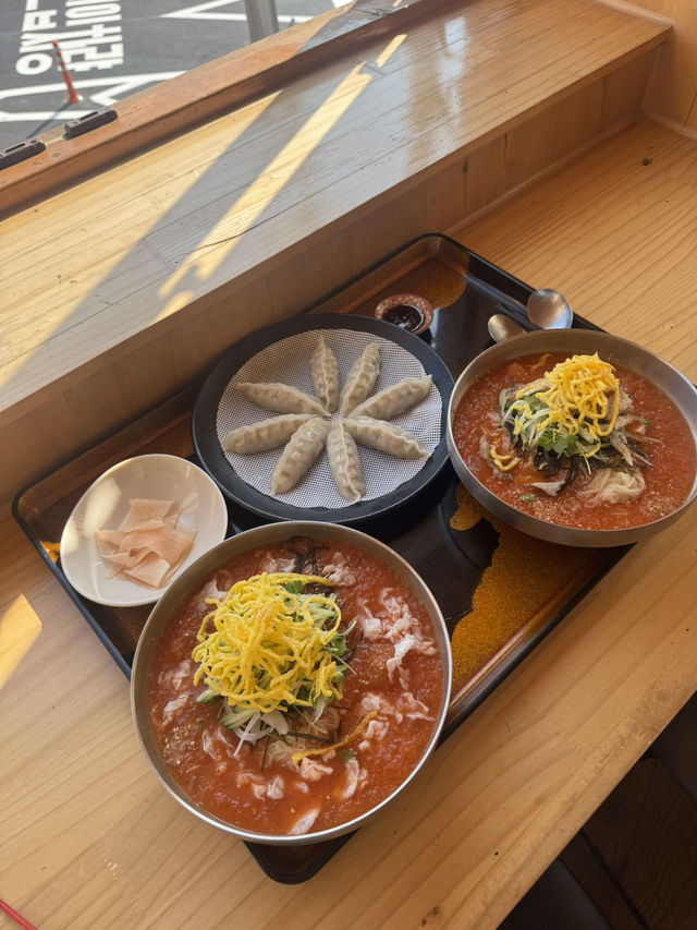 아나고와 차슈 그리고 밀면 물회육수의 조합 ✨