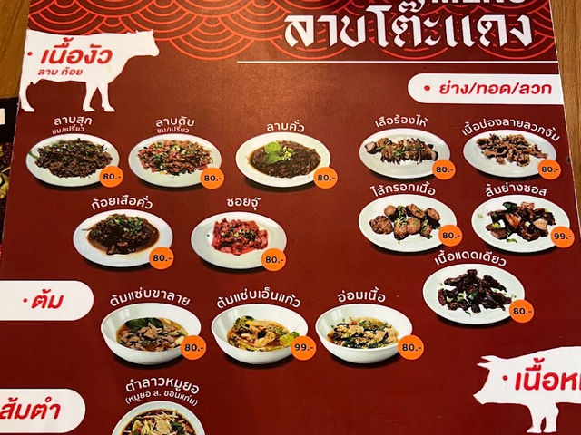 🎉📌 ร้านลาบโต๊ะแดง