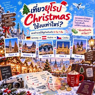 🎄🇪🇺 เที่ยวยุโรป Christmas ใช้งบเท่าไหร่?