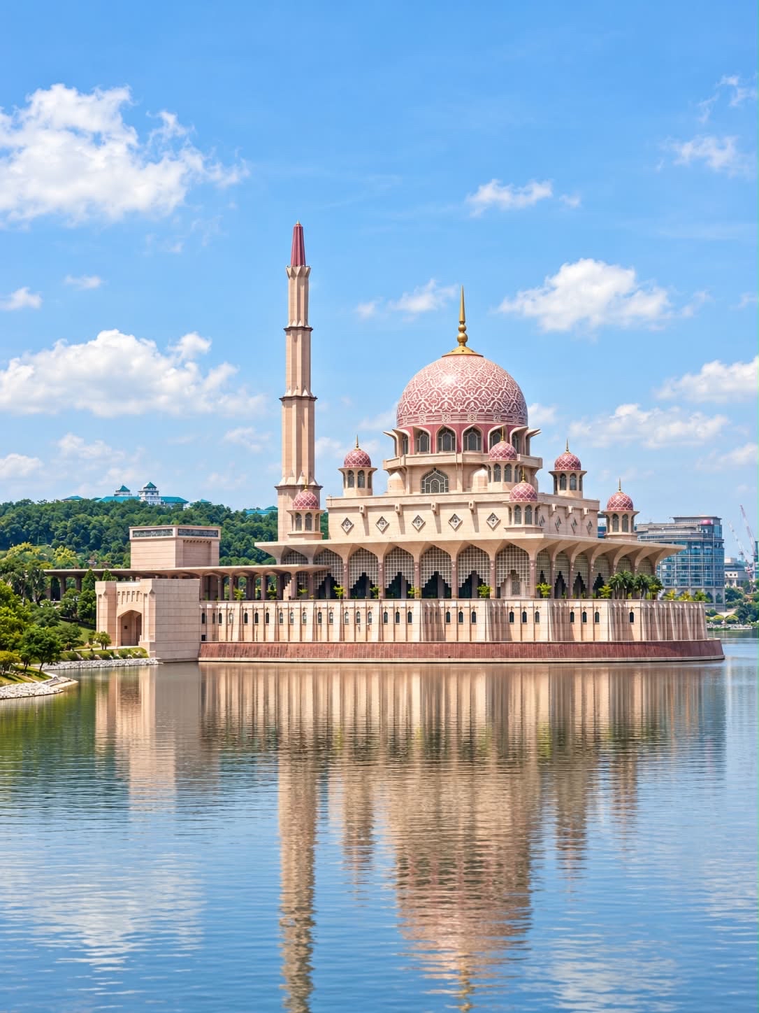 Putra Mosque, or the Pink Mosque (Masjid Putra): Located in Putrajaya, near Kuala Lumpur.