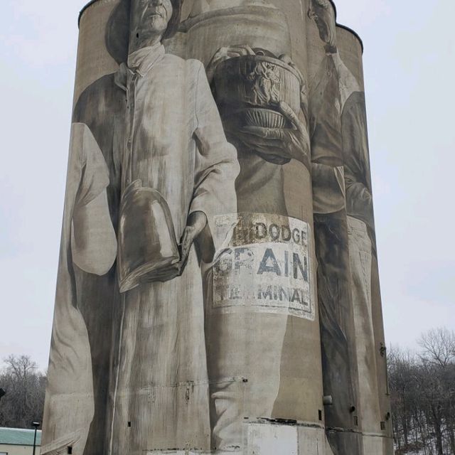 Guido van Helten Silo Mural