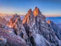 Enjoy the sunset at the Dolomites!