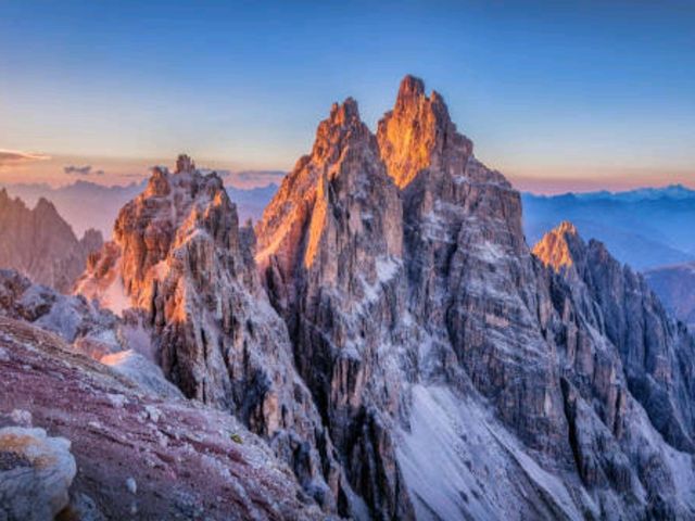 Enjoy the sunset at the Dolomites!