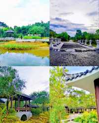 玻璃橋+古建築+花海-松崗五指耙公園