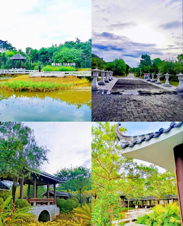 玻璃橋+古建築+花海-松崗五指耙公園 玻璃橋+古建築+花海-松崗五指耙公園