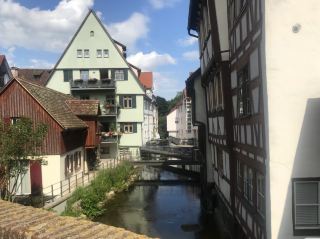 Gabled roofs and cobblestone streets: Swiss style in Ulm's Fishermen's Quarter