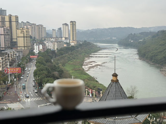 River side view from Hotel in Chishui city
