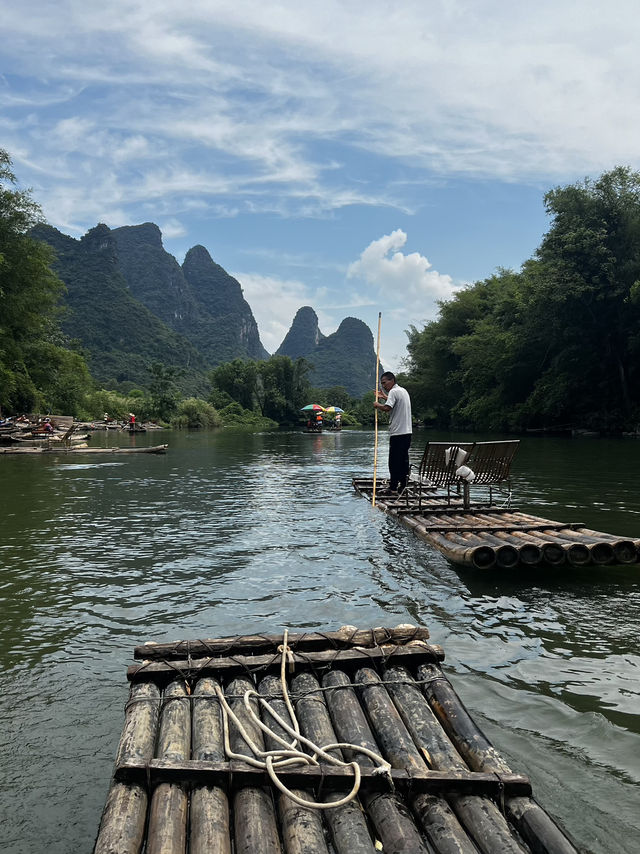 Yulong River Bamboo rafting from Jima Wharf