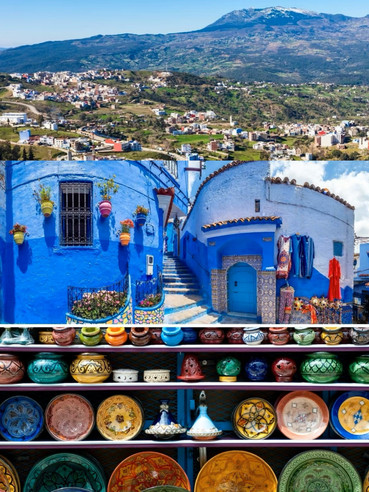 🇲🇦北アフリカには青いロマンスがあります💙 それはシェフシャウエン